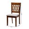 Baxton Studio Florencia Modern Grey Fabric and Walnut Brown Finished Wood 2-Piece Dining Chair Set 231-2PC-13208-ZORO - alternate 7